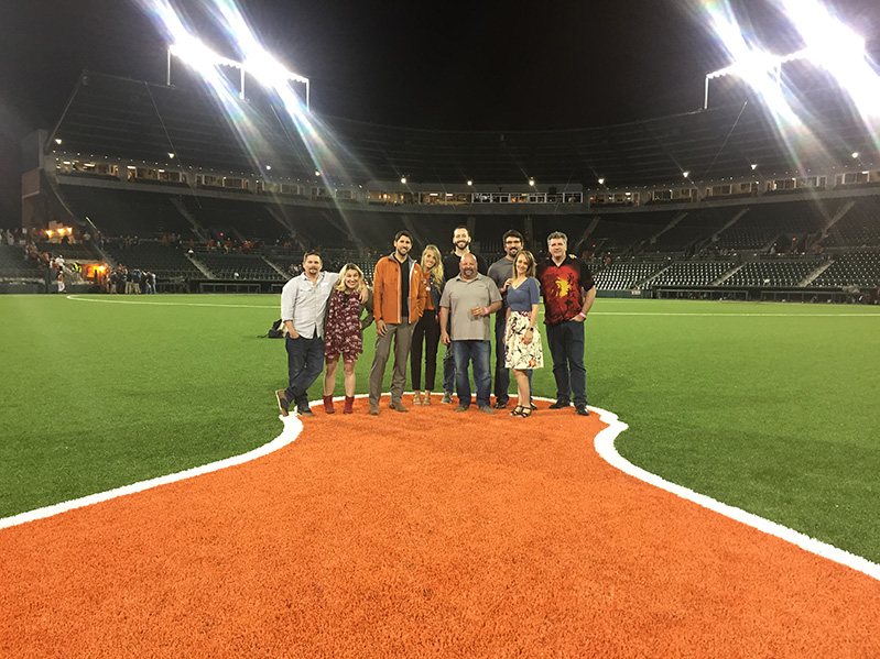 Industrial design firm on the Longhorns field.