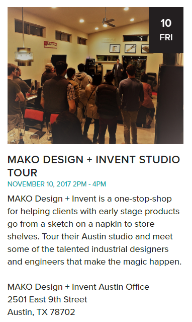 The Austin industrial design community joined us on Friday for the event. 