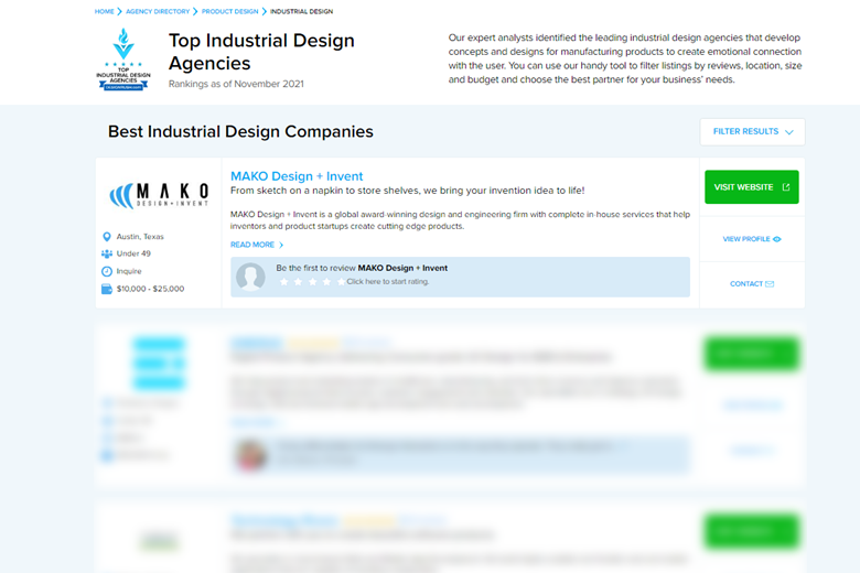 Top Industrial Design Company in 2021: MAKO Design + Invent