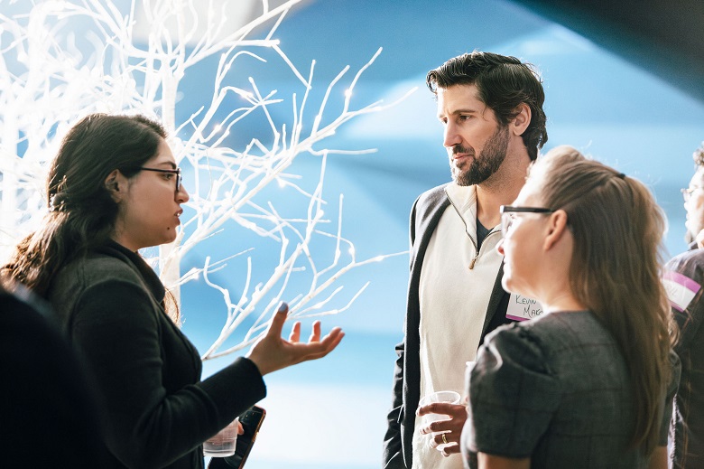 Students and TMU staff engaging with Kevin Mako following his guest speech